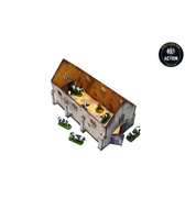 Pre-Painted WW2 Normandy Cowshed PREPAINTED (28mm/ 1:56) - H00159