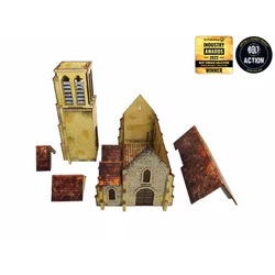 Pre-Painted WW2 NORMANDY CHURCH (28MM / 1:56) - H00132