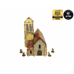 Pre-Painted WW2 NORMANDY CHURCH (28MM / 1:56) - H00132