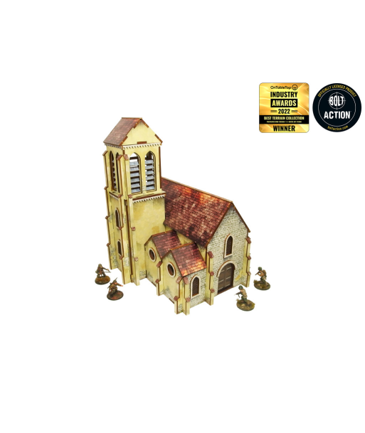 Pre-Painted WW2 NORMANDY CHURCH (28MM / 1:56) - H00132