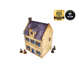 Pre-Painted WW2 NORMANDY TOWNHOUSE 3 (28MM / 1:56) - H00127