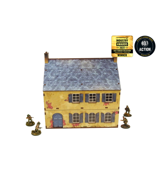 Pre-Painted WW2 NORMANDY TOWNHOUSE 2 (28MM / 1:56) - H00126