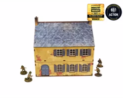 Pre-Painted WW2 NORMANDY TOWNHOUSE 2 (28MM / 1:56) - H00126