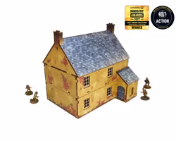 Pre-Painted WW2 NORMANDY TOWNHOUSE 2 (28MM / 1:56) - H00126