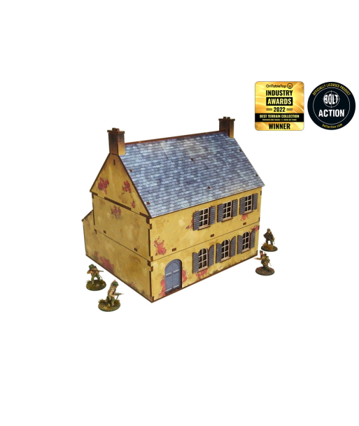 Pre-Painted WW2 NORMANDY TOWNHOUSE 2 (28MM / 1:56) - H00126