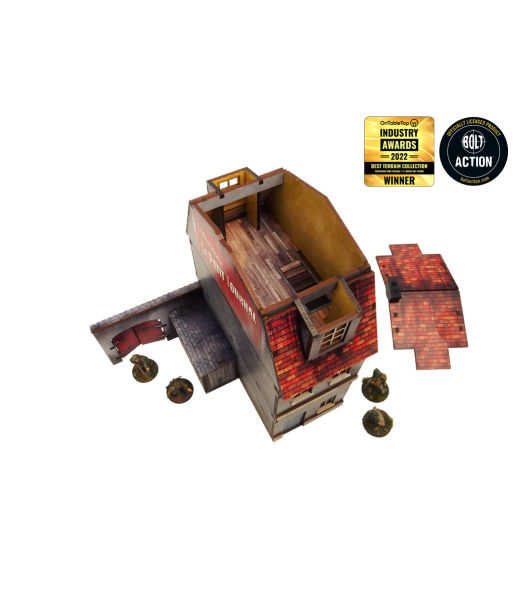 Pre-Painted WW2 NORMANDY TOWNHOUSE 1 (28MM / 1:56) - H00125