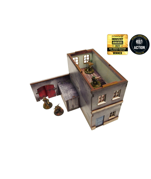 Pre-Painted WW2 NORMANDY TOWNHOUSE 1 (28MM / 1:56) - H00125