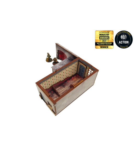 Pre-Painted WW2 NORMANDY TOWNHOUSE 1 (28MM / 1:56) - H00125
