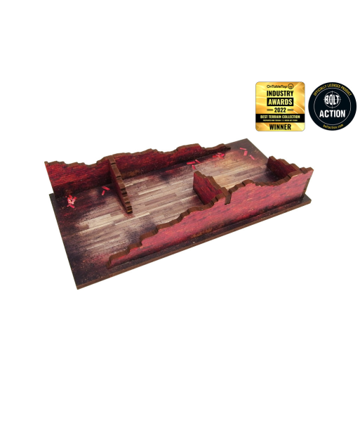 Pre-Painted WW2 NORMANDY TOWNHOUSE 1 (28MM / 1:56) - H00125
