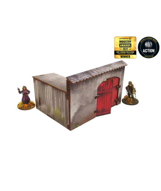 Pre-Painted WW2 NORMANDY TOWNHOUSE 1 (28MM / 1:56) - H00125