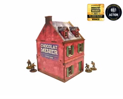 Pre-Painted WW2 NORMANDY CAFE (28MM / 1:56) - H00123