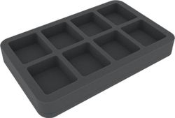 HS035BF02BO 35 mm Half-Size foam tray with 8 compartments