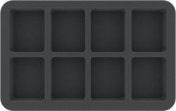 HS035BF02BO 35 mm Half-Size foam tray with 8 compartments