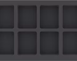 HS035BF02BO 35 mm Half-Size foam tray with 8 compartments