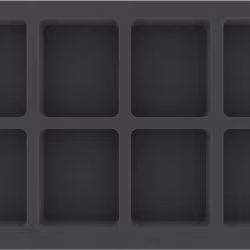 HS035BF02BO 35 mm Half-Size foam tray with 8 compartments