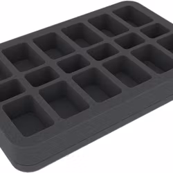 HS035A054 Feldherr Foam Tray with 18 compartments for Flames of War - small and medium Bases