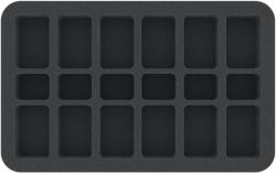 HS035A054 Feldherr Foam Tray with 18 compartments for Flames of War - small and medium Bases