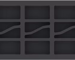 HS035A017 Feldherr foam tray for Flames of War - 6 tanks - medium bases