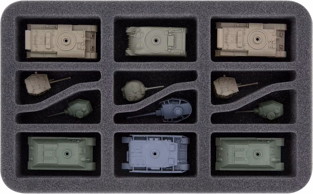 HS035A017 Feldherr foam tray for Flames of War - 6 tanks - medium bases