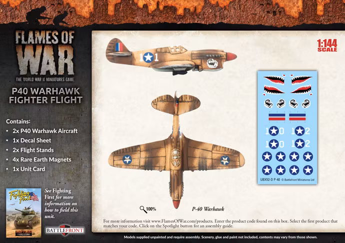 P-40 Warhawk Fighter Flight - UBX52