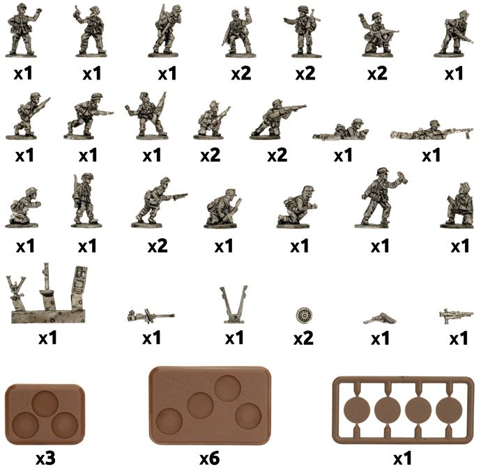 Afrika Korps Rifle Platoon (metal) - GE746