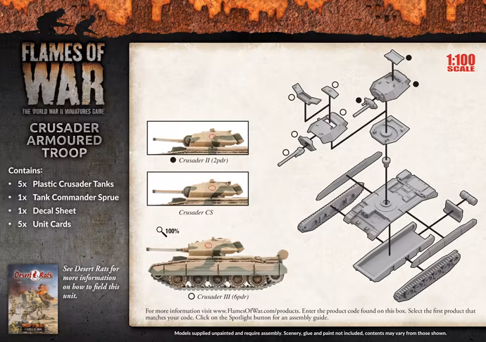 Crusader Armoured Troop (x5) - BBX39