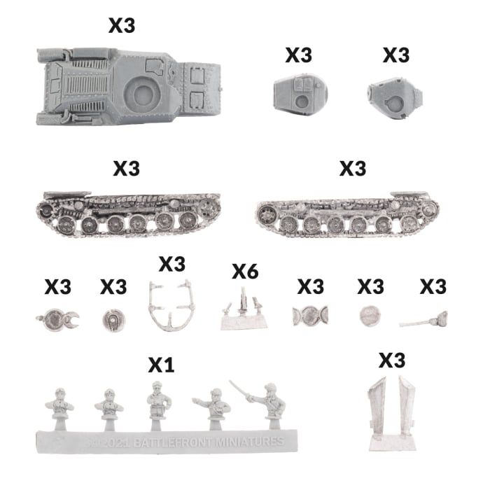Type 97 Chi-Ha Tank Platoon (x3) - JBX17