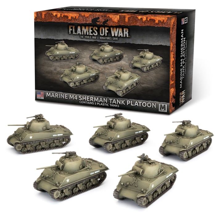 Marine M4 Sherman Platoon (x5 Plastic) - UBX99