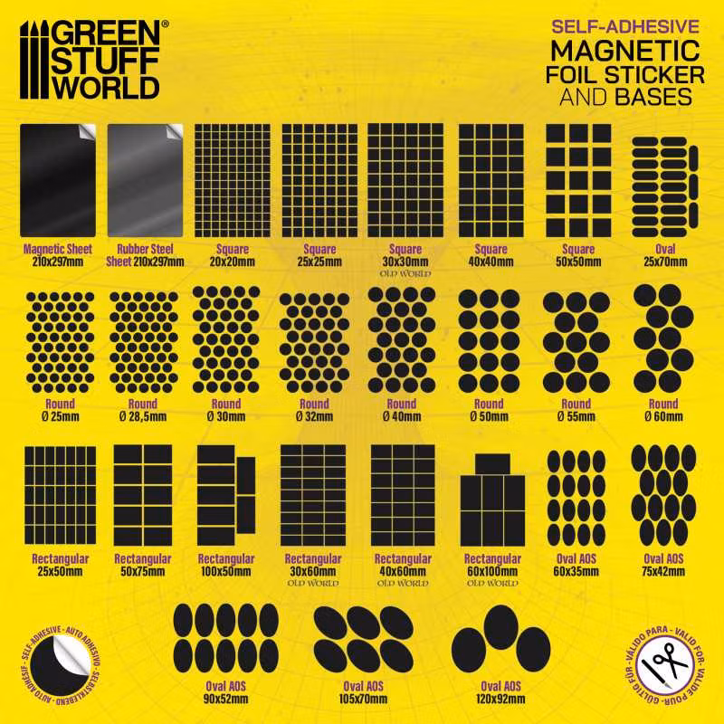 Round Magnetic Sheet SELF-ADHESIVE - 25mm