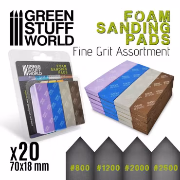 Foam Sanding Pads - Fine Grit Assortment x20