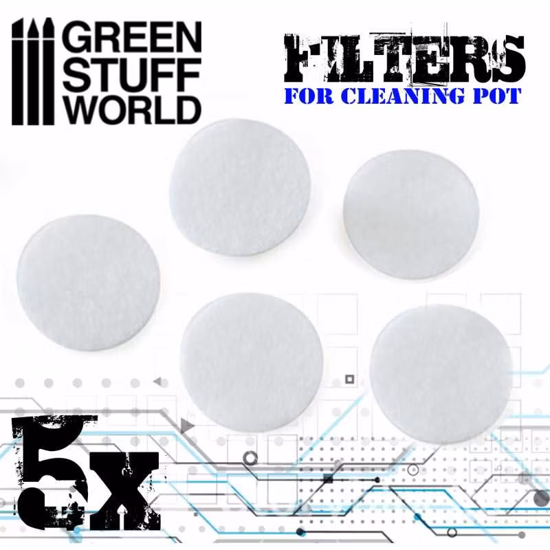 Airbrush Cleaning Pot Filters (x5)