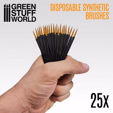 25x Disposable Synthetic Brushes