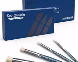Premium Dry Brush Set - BLUE Series