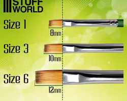 GREEN SERIES Flat Synthetic Brush Size 3