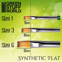 GREEN SERIES Flat Synthetic Brush Size 3