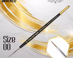 GOLD SERIES Siberian Kolinsky Brush - Size 00