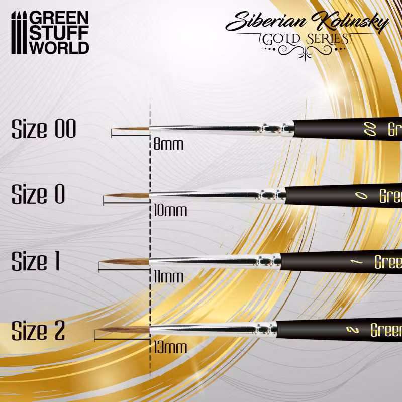 GOLD SERIES Siberian Kolinsky Brushes