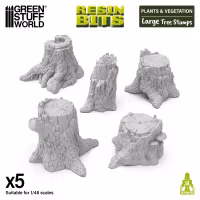 Large Tree Stumps (x5) - 3D printed set