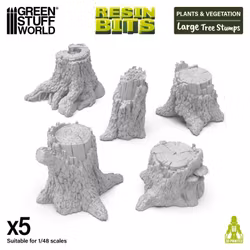 Large Tree Stumps (x5) - 3D printed set
