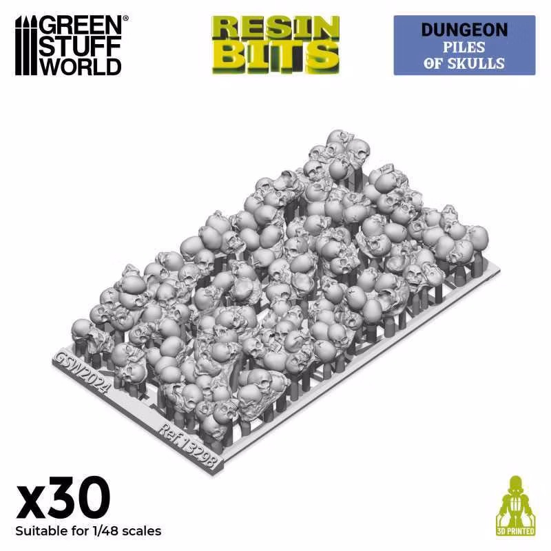 Piles of Skulls 1:48 (x30) - 3D printed set