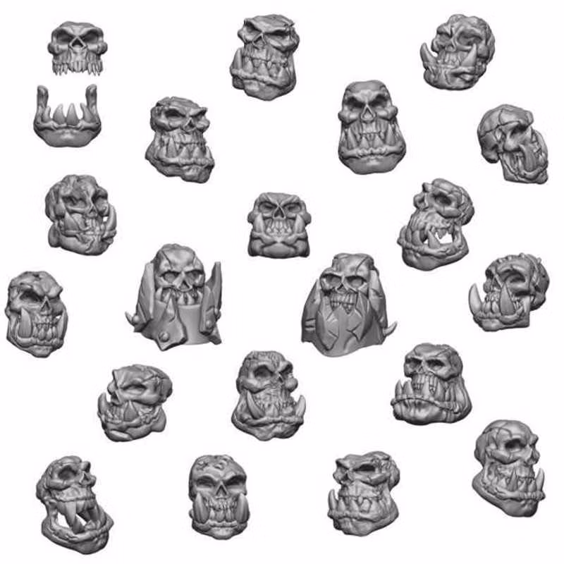 ORK Skulls 1:48 (x30) - 3D printed set
