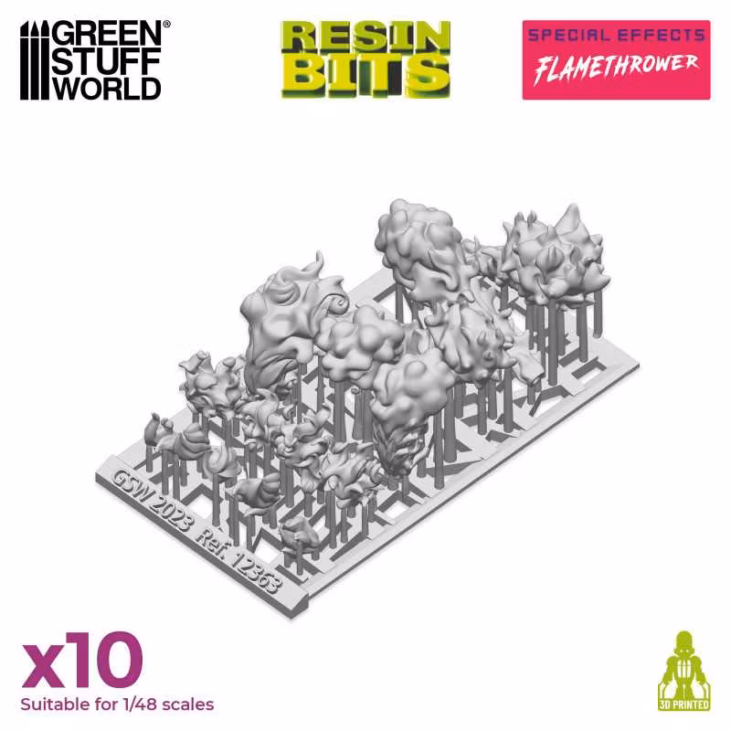 Flamethrower Effect (x10) - 3D printed