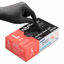 Black Nitrile Gloves - Large