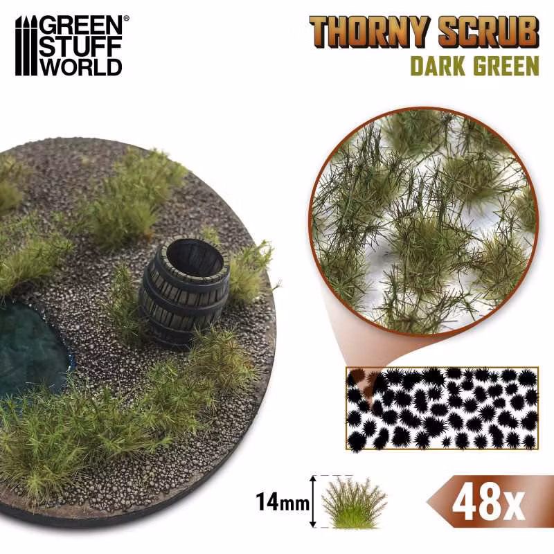 Thorny Scrubs - DARK GREEN (x48)