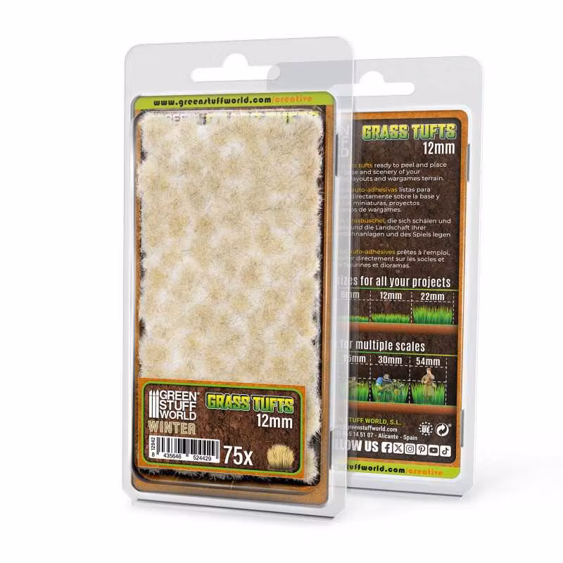 Static Grass Tufts 12 mm - Winter White (x75)