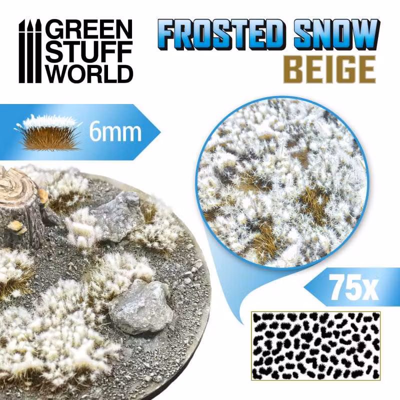 Shrubs TUFTS - 6mm FROSTED SNOW - BEIGE (x75)