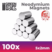 Neodymium Magnets 5x2mm - 100 units (N52)