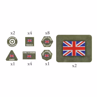 British EW Tokens (x20) and Objectives (x2) - BR909