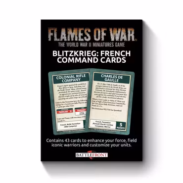 Blitzkrieg French Command Cards (x43) - Limited Edition - FW281FC