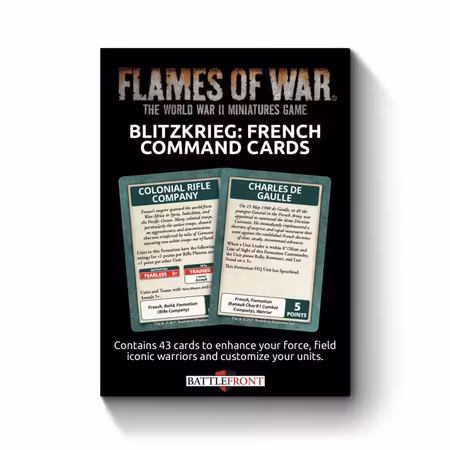 Blitzkrieg French Command Cards (x43) - Limited Edition - FW281FC